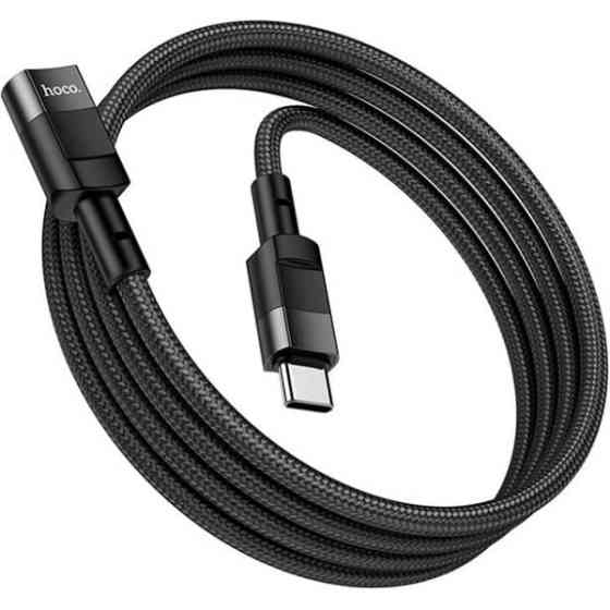 Кабель Hoco U107 Type-C Male to Type-C Female 1.2m Black Харків