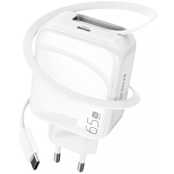 Мережевий зарядний пристрій Proove Fixtape GaN Type-C 65W White (WCFP65010202) (Код товару:40617) Харьков - изображение 1