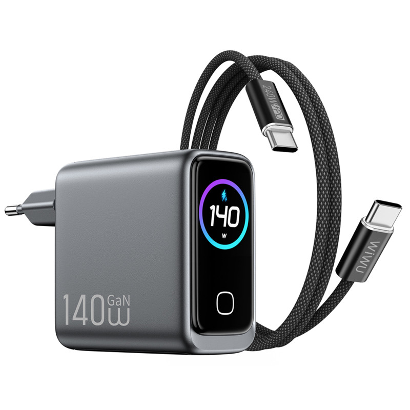 СЗУ WIWU CHG200 Voyager PD140W+QC3.0 (1USB-A/3C) + кабель Type-C to Type-C Херсон - изображение 1