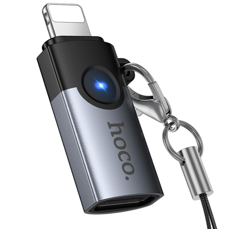 Переходник Hoco UA46A Lightning Male to Type-C Female Херсон - зображення 6