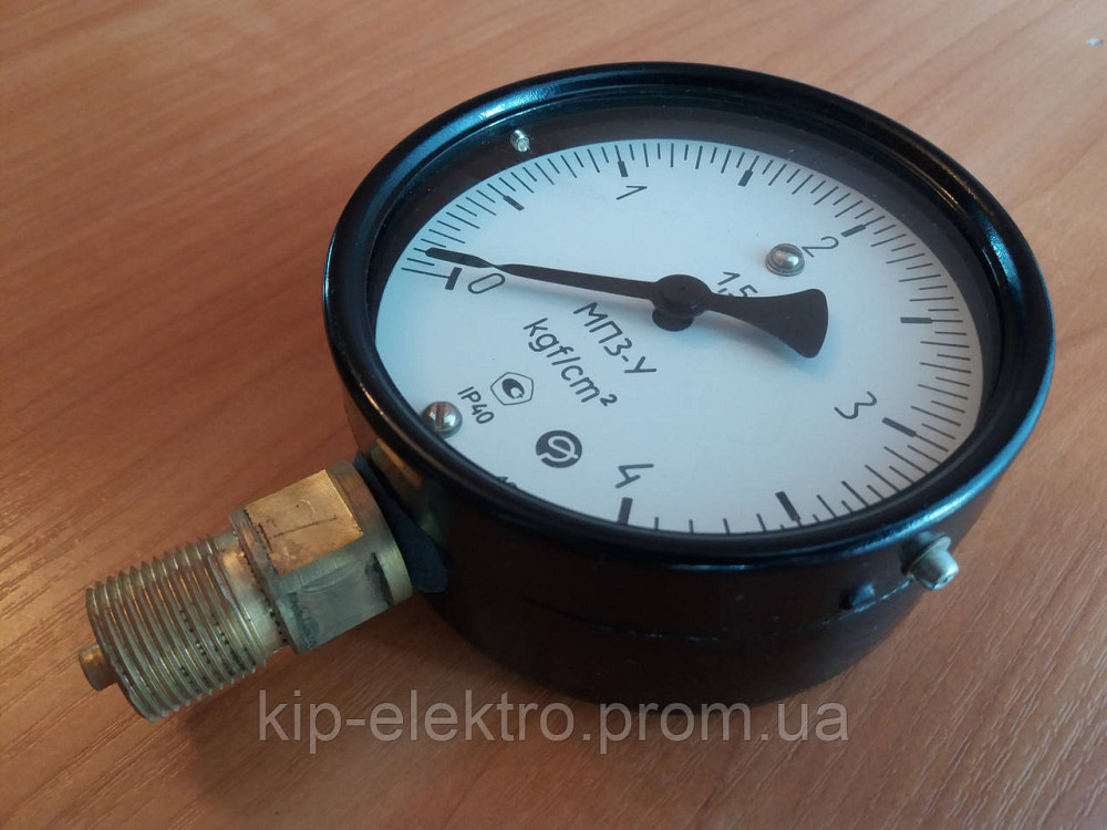 Манометр показывающий МП3-У (МП-3У, МП3У, МП 3У, МП3) - радиальный штуцер (РШ) Київ - зображення 1