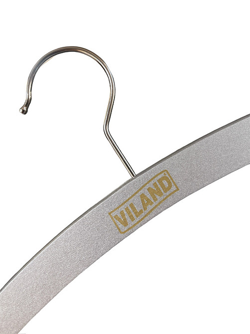 Вешалка полукруглая одежная с нарезами, "Серебряная", 40,6х0,8 см, VILAND 22019 Київ - зображення 2