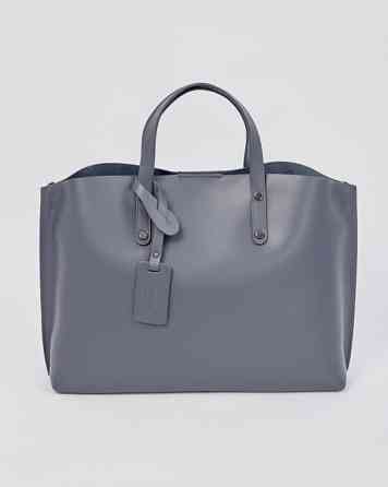 сумка шкіряна італія genuine leather шоппер чорний TS000041 Луцьк