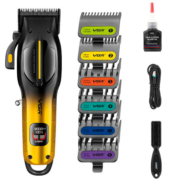 Машинка для стрижки аккумуляторная VGR V-026 GOLD 7 Вт золотистая Киев - изображение 1