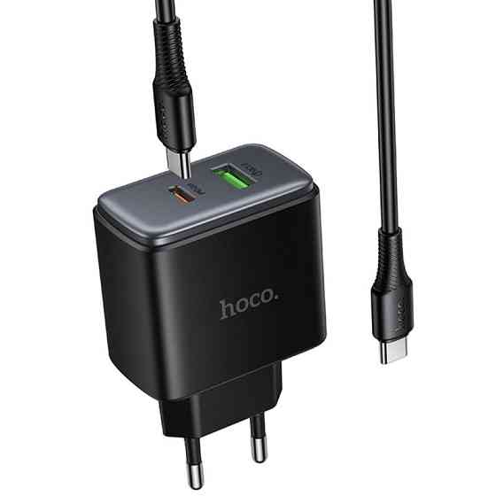 СЗУ Hoco C158A Upgrade PD45W (1USB-A/1C) + кабель Type-C to Type-C Херсон
