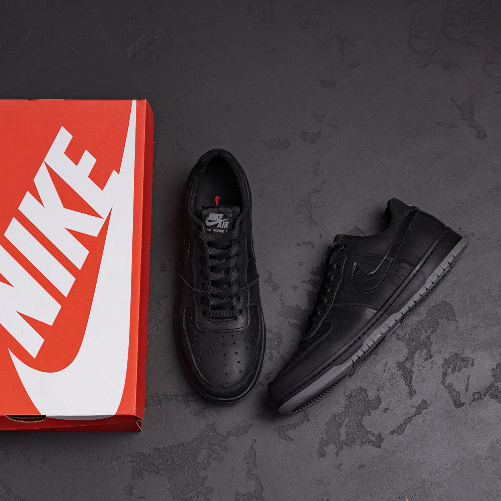 Мужские кожаные кроссовки  AIR Black Киев - изображение 10