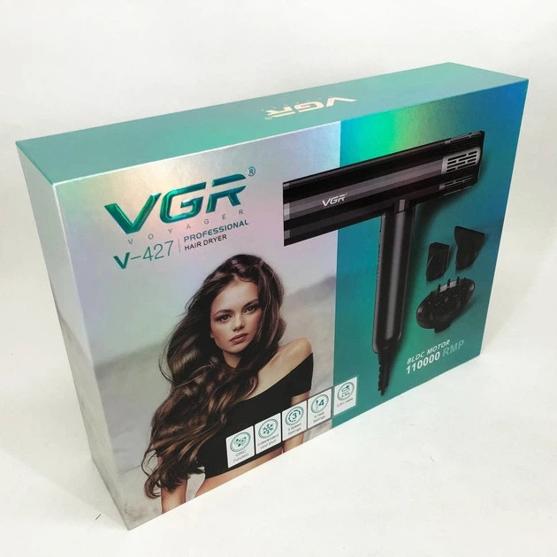 Фен VGR V-427 2200 Вт черный Київ - зображення 6