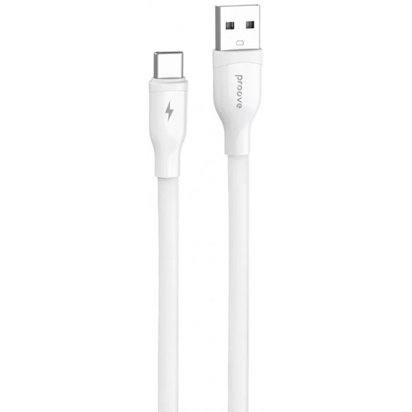 Кабель Proove Flat Out USB to Type-C 2.4A 1m White (CCFO20001202) (Код товару:38016) Харків - зображення 1
