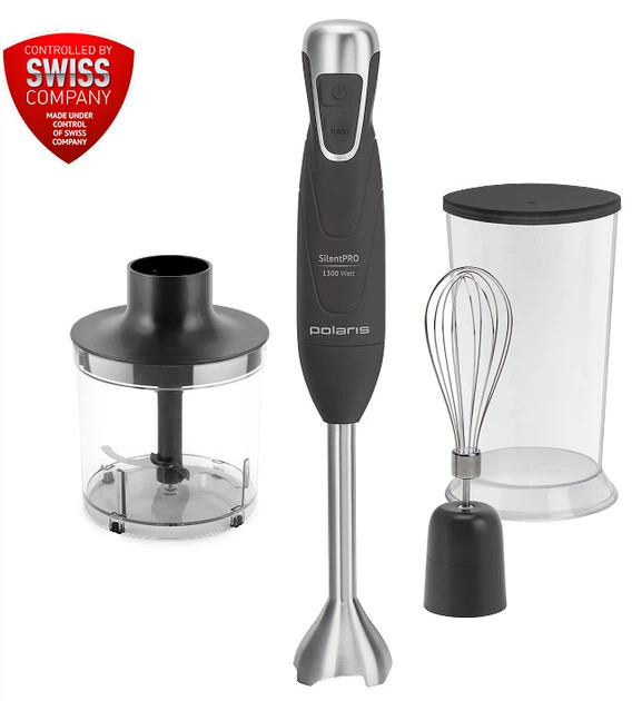Блендер погружной Polaris PHB 1302 Silent 1300 Вт черный Киев - изображение 1
