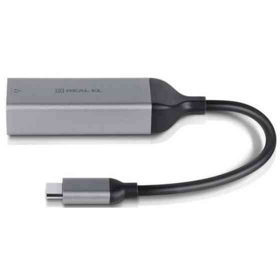 Мережевий адаптер REAL-EL CE-150 Type-C to RJ45 0.1 м Black (EL123110004) (Код товару:42048) Харків