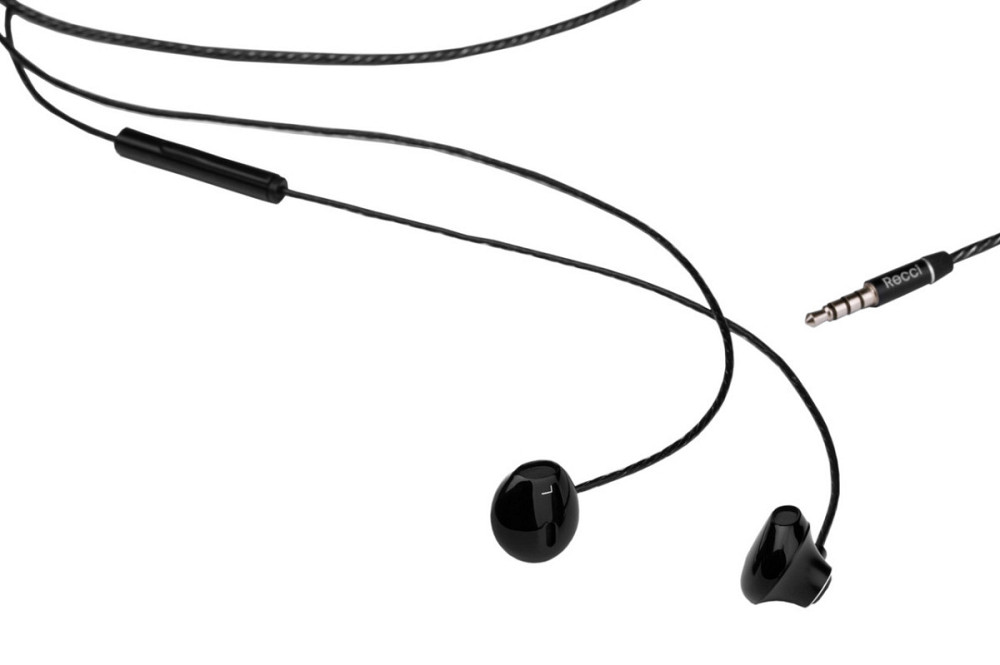 Вакуумные наушники Listener REW-E01 Black Recci CC100041 Київ - зображення 2