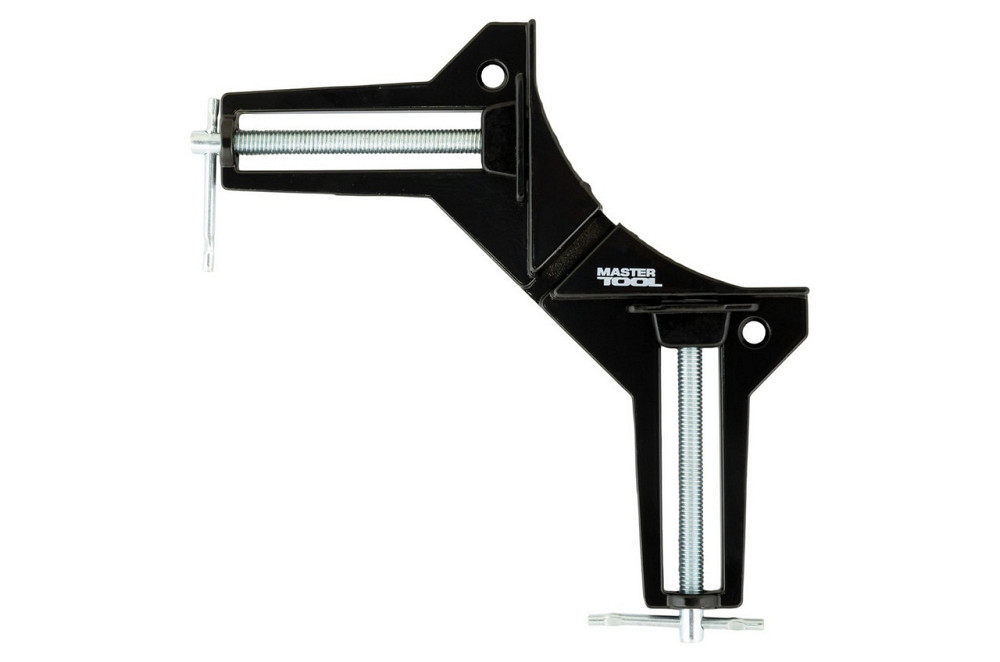 Струбцина столярная угловая MASTERTOOL 90° угол захвата 75 мм 500 Н 07-0500 Харків - зображення 1