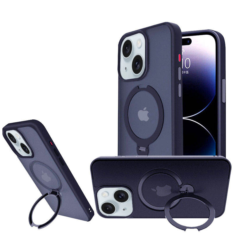 TPU+PC чехол Metal Buttons with MagSafe Colorful HQ Ring для Apple iPhone 14 / 13 (6.1") Херсон - изображение 2