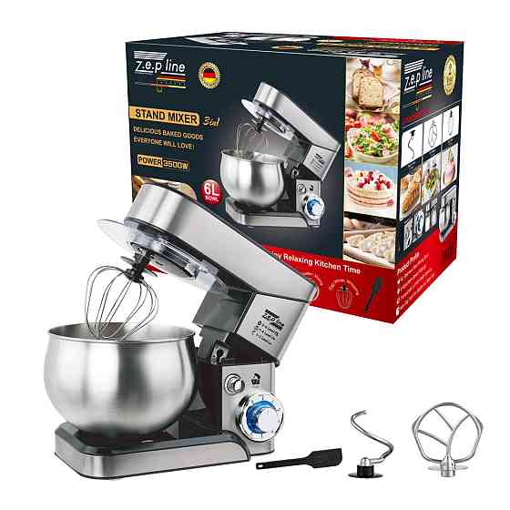Тестомес миксер 3 в 1 Zepline ZP-105 Black 3500 Вт 6 л черный Київ