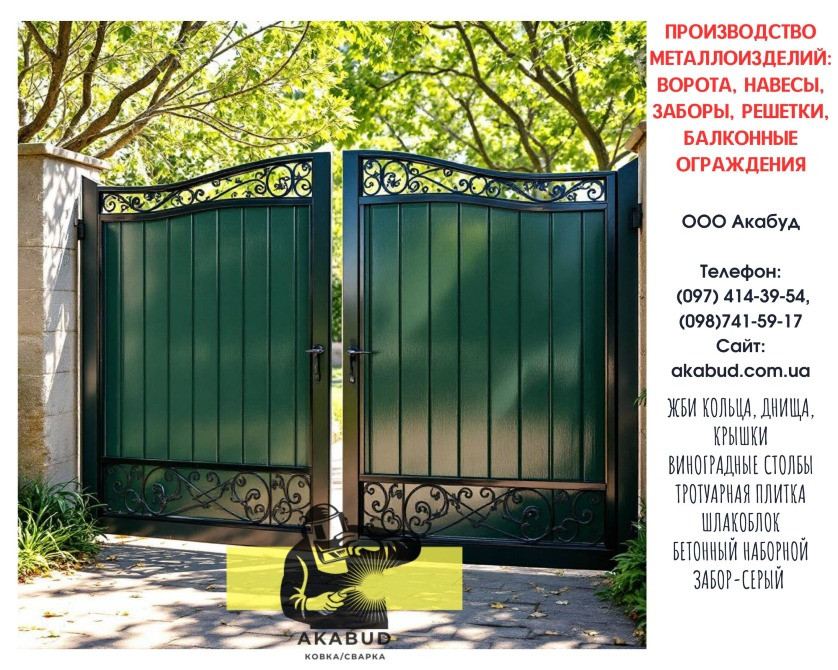 Заборы из профлиста, навесы, ворота откатные и распашные Кривой Рог - изображение 1