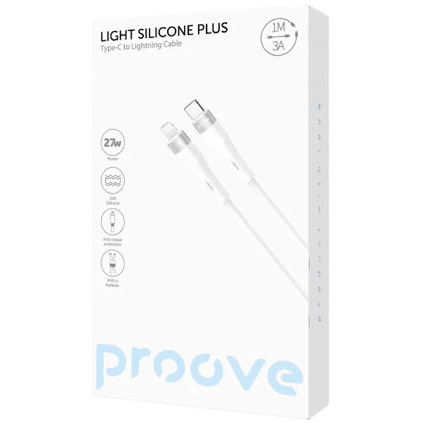 Кабель Proove Light Silicone Plus Type-C to Lightning 1m White (CCLS27002102) Харків - зображення 2