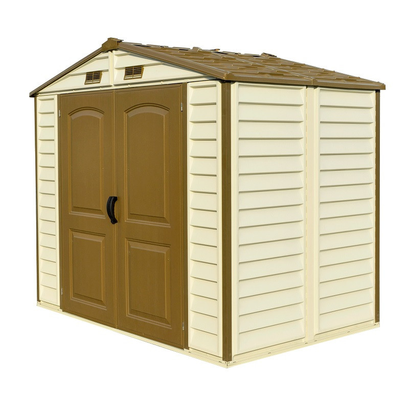 Сарай пластиковый StoreAll 245x168x220 см слоновая кость, коричневая крыша Киев - изображение 2