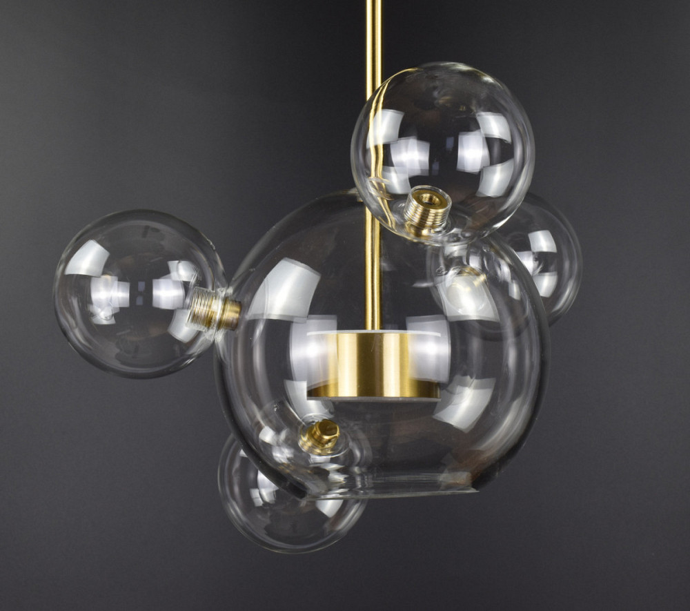 Люстра стельова LED AA397-200+4-ab Латунь 40-130х35х35 см. Київ - зображення 1