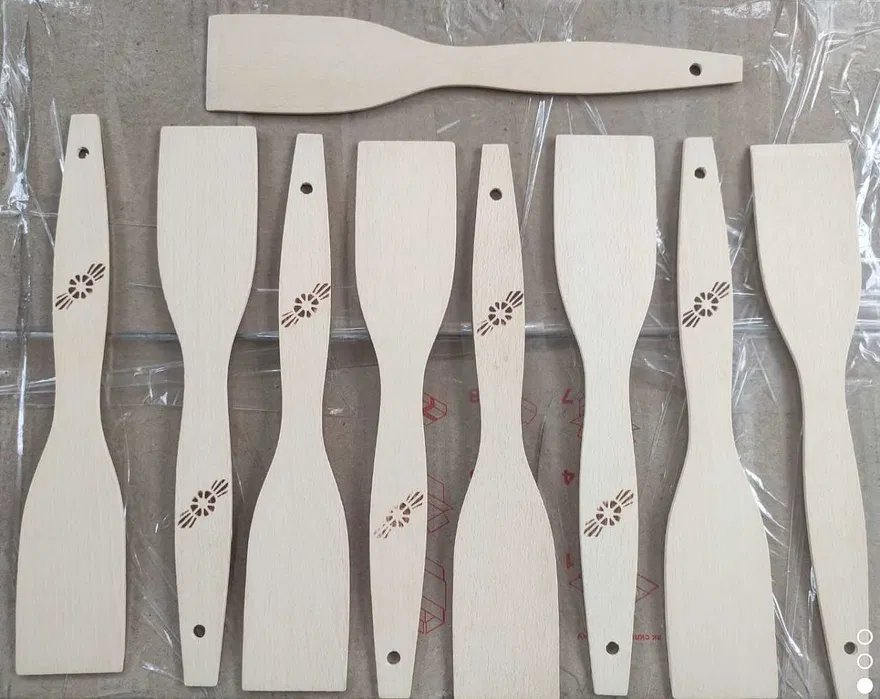 Лопатка кухонна дерев'яна букова, 10 шт 100 гривень Косов - изображение 2