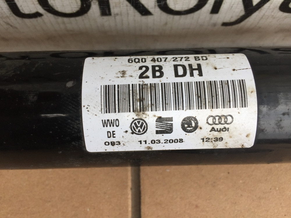 Полуось правая Skoda Fabia 1.2 бензин 2007-2014 (6Q0407272BD) Ковель - зображення 1