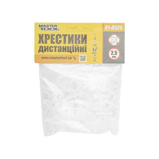 Крестики дистанционные для укладки керамической плитки MASTERTOOL 2.5 мм 120 шт 81-0525 Харьков