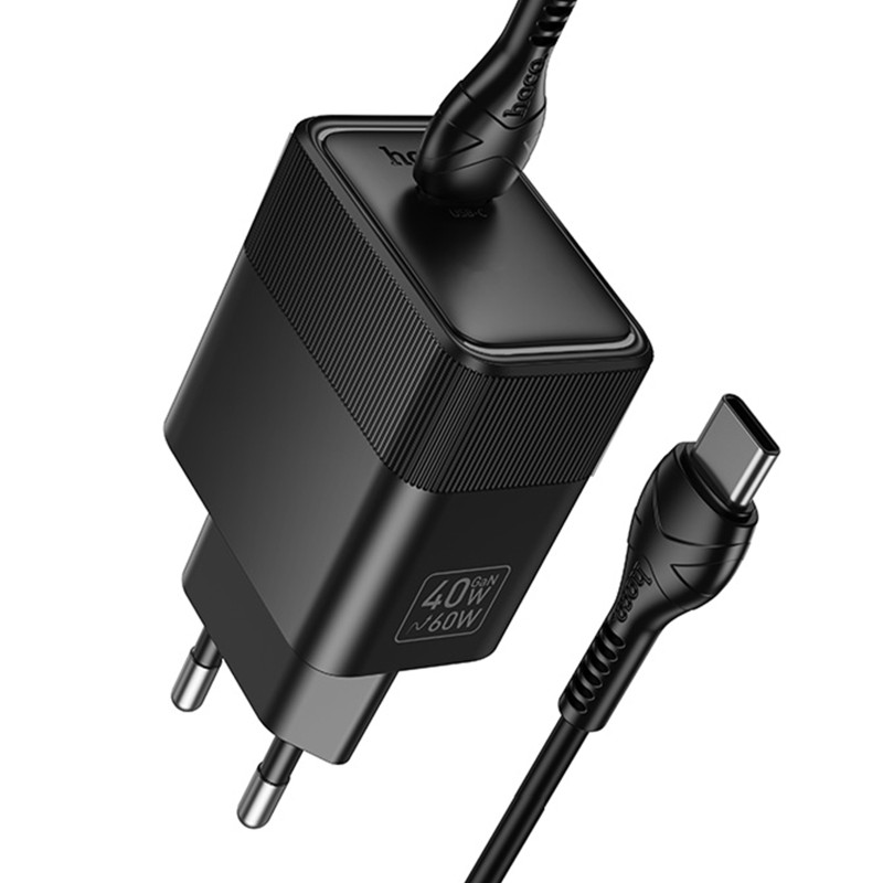 СЗУ Hoco CS113A Lounge PD40W (1USB-C) + кабель Type-C to Type-C Херсон - зображення 4