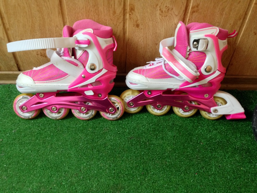 Дитячі ролики ковзани Роликовые коньки Caroman 35-38р M (20-22,5см) рожеві Київ - зображення 4
