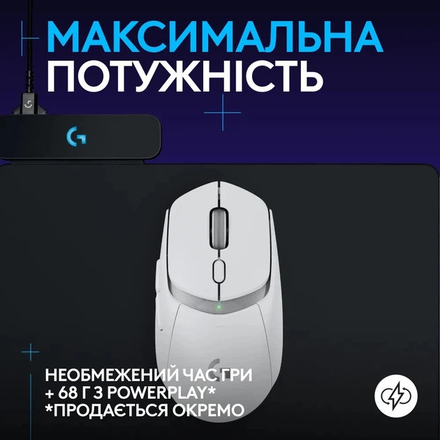 Мышь компьютерная безпроводная Logitech G309 LIGHTSPEED White L910-007207 белая Київ - зображення 7