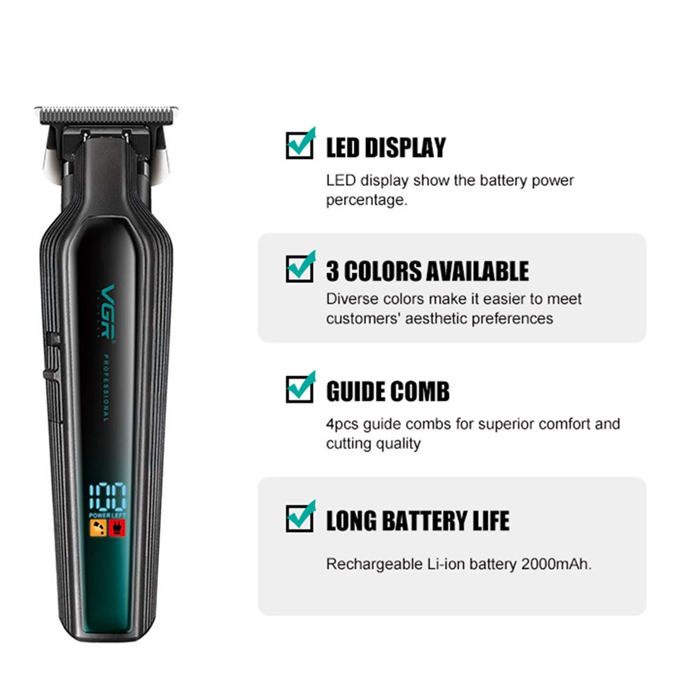 Триммер VGR V-930 GREEN 7 Вт зеленый Київ - зображення 2