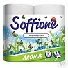 Туалетная бумага Soffione Арома с ароматом весенних цветов белая двухслойная 4шт Київ
