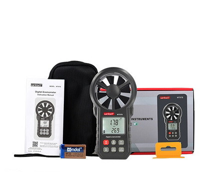 Анемометр крыльчатый USB, Bluetooth 0,3-30м/с, -10-45°C WINTACT WT87B Харків - зображення 3