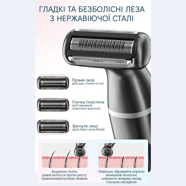 Триммер для тела Enchen A1 Grey 5 Вт серый Киев - изображение 3