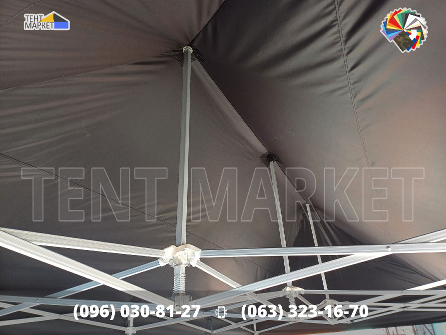 Намет розкладний 8х4. Шатер розсувний Чорний тент трансформер. Виготовлення шатри, тенти для наметів Запорожье - изображение 6