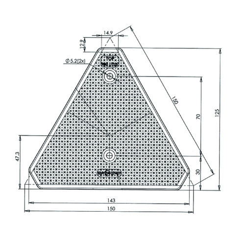 Трикутний світлоповертач  на причіп WAS Баришівка - зображення 1
