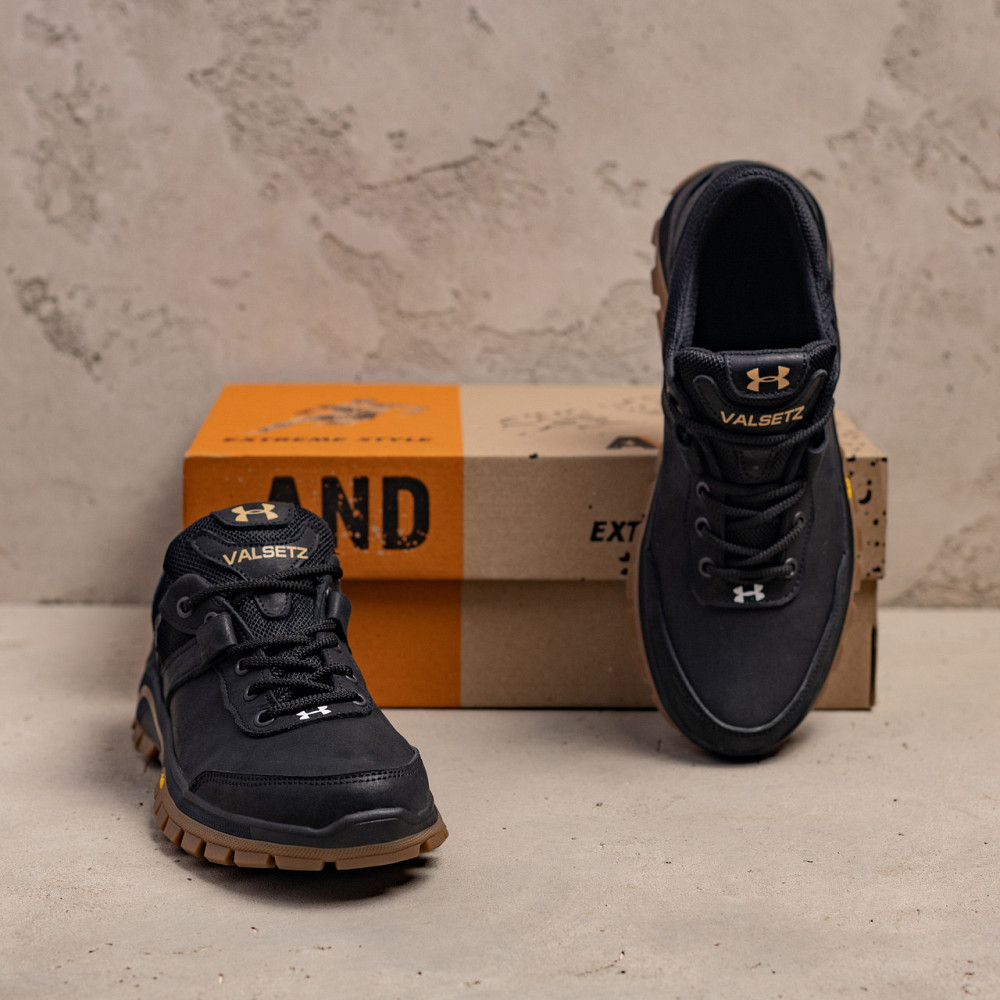 Мужские кожаные кроссовки Valsetz Black Originals Київ - зображення 5