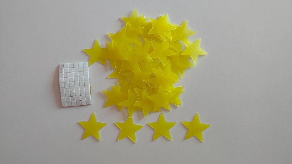 Звёзды желтые 50 шт для декора комнаты , детских Борисполь - изображение 1