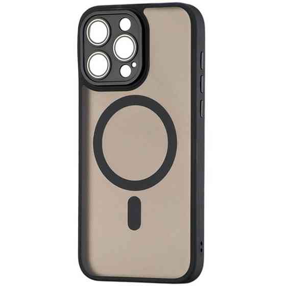 DM Чохол Silicone Matte Case Protected Camera with MagSafe для iPhone 15 Pro Black (Код товару:41322 Харків