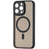 DM Чохол Silicone Matte Case Protected Camera with MagSafe для iPhone 15 Pro Black (Код товару:41322 Харків