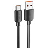Кабель Hoco X96 Hyper 100W USB to Type-C 0.25m (L-0.25M) Black (Код товару:40156) Харків