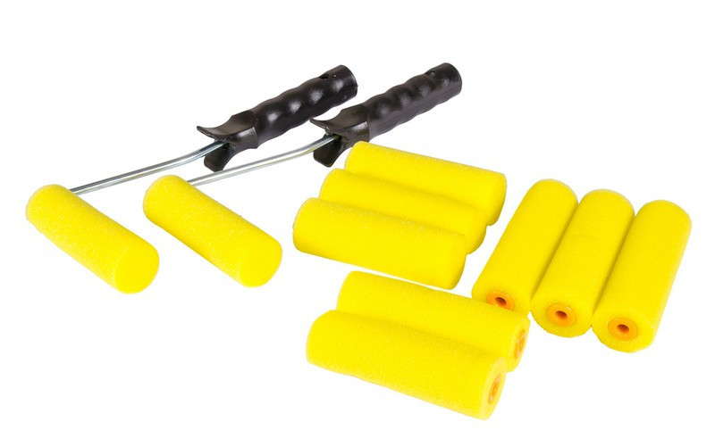 Набор малярный MASTERTOOL №10 валик поролоновый 100х36 мм 10 шт/2 ручки 92-8110 Харків - зображення 4