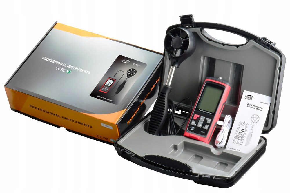 Анемометр цифровой с выносной крыльчаткой 0,3-45м/с, 0-45°C, 10-90% BENETECH GT8915 Харьков - изображение 4