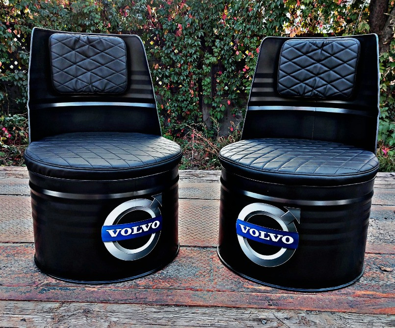 Крісло з металевої бочки з вашим логотипом | Дизайнерські лофт крісла з бочок Киев - изображение 3