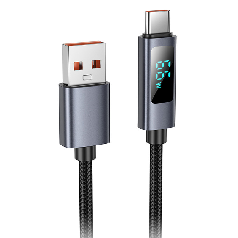 Дата кабель Hoco X112 Favor with display USB to Type-C 5A (1m) Херсон - изображение 1