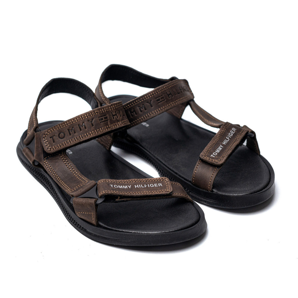 Мужские кожаные сандалии Tommy Hilfiger Brown Киев - изображение 3