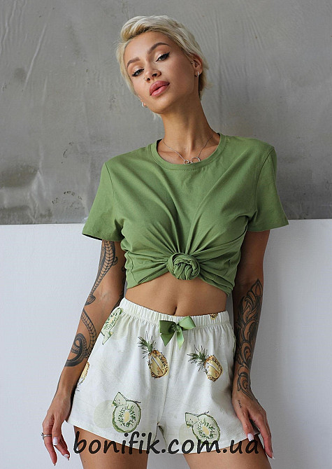 Женский комплект пижамы (футболка+шорты) "Pineapple" (12007) (арт. 1553) Кривой Рог - изображение 3