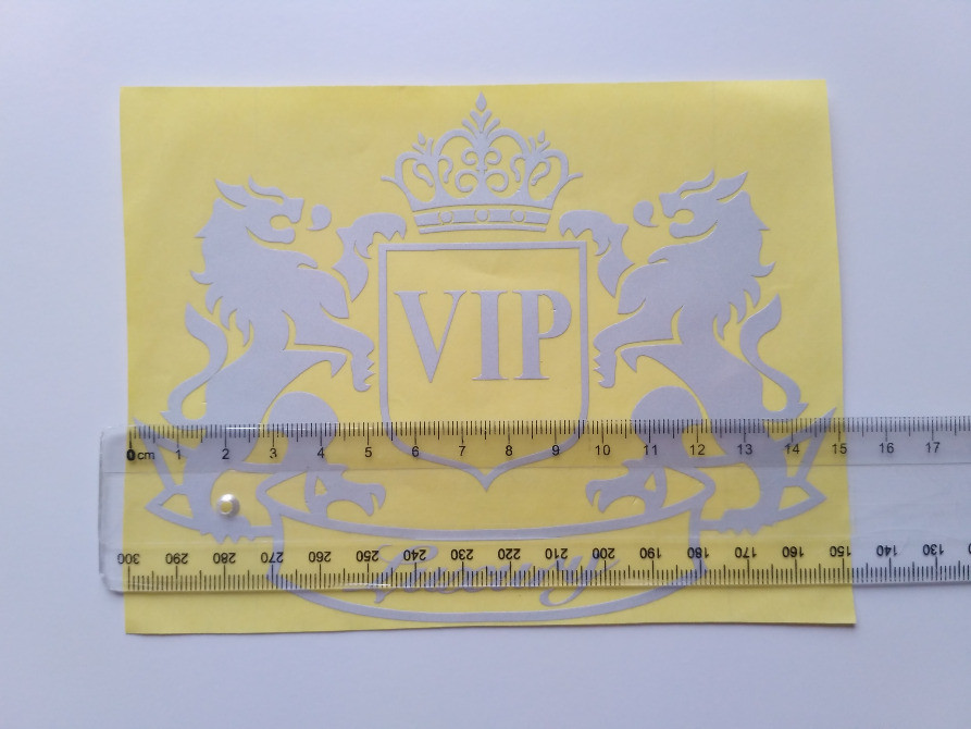 Наклейка на авто VIP 2 шт Белая светоотражающая Киев - изображение 7