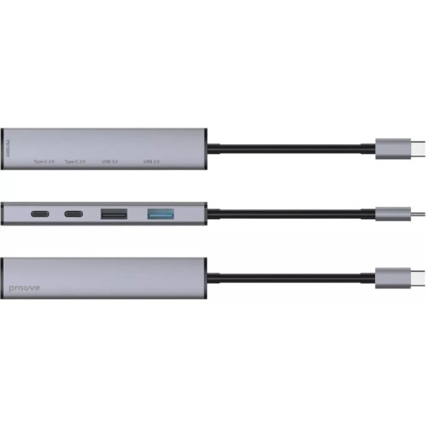 USB HUB Proove Arc Link 5 in 1 (2*USB3.0 + 3*Type-C3.0) Silver (HBAL00222024) Харків - зображення 5