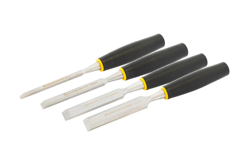 Стамески с пластиковыми ручками MASTERTOOL 6/12/18/24мм набор 4 шт 14-1700 Харьков - изображение 1