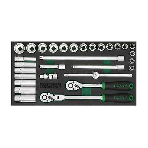 Набор инструмента комбинированный 3/8" 30ед. (в ложементе, тип A) TOPTUL GVA3002 Харків