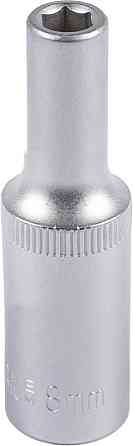 Головка торцевая 6-гранная удлиненная MASTERTOOL ½" 8 мм L 78 мм CrV 78-0508 Харків